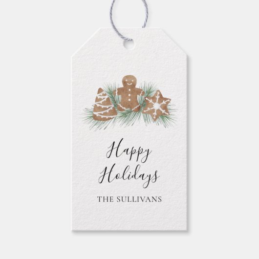 Personalisierte Feiertage Cookies Geschenkanhänger (Vorderseite)