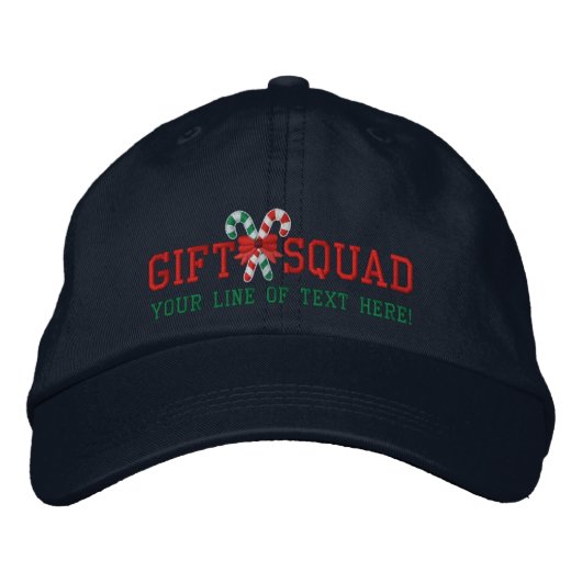 Personalisierte Feiertage Geschenke Squad Candy Ca Bestickte Baseballkappe (Vorderseite)