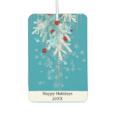 Personalisierte Feiertage mit Schnee Autolufterfrischer (Vorderseite)