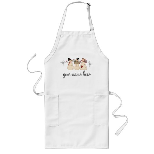 Personalisierte Feiertags-Backen-Schürze Lange Schürze (Vorne)