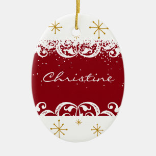 Personalisierte Feiertags-Verzierung Keramik Ornament