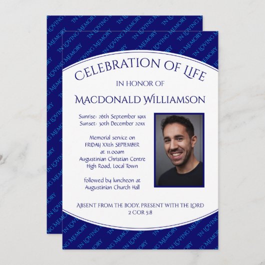 Personalisierte FEIERUNG Einladung (Vorne/Hinten)