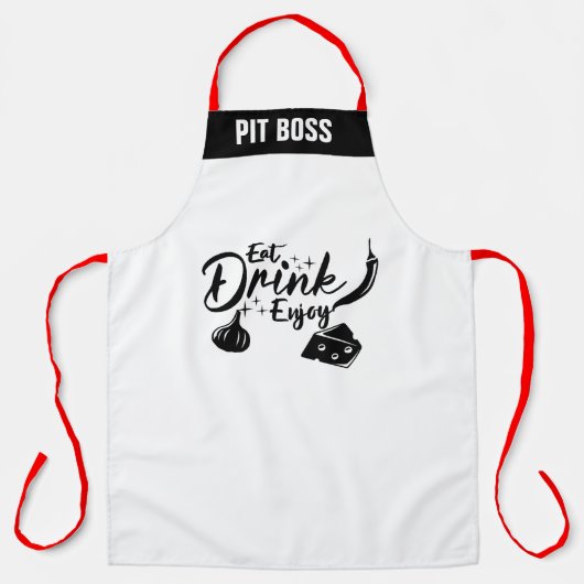 Personalisierte Feinschmecker Schürze, Cooles Esse Schürze (Vorderseite)