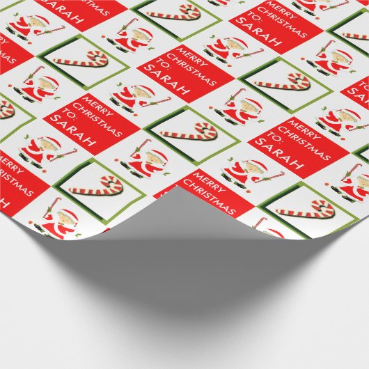 Personalisierte Feld-Hockey-Feiertage Geschenkpapier (Ecke)