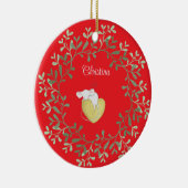 Personalisierte Feldmaske Keramik Ornament (Rechts)