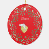 Personalisierte Feldmaske Keramik Ornament (Links)