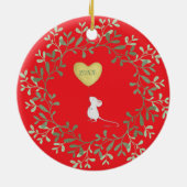 Personalisierte Feldmaske Keramik Ornament (Hinten)