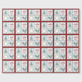 Personalisierte Feliz Navidad Weihnachtsfamilie Geschenkpapier (Flach)