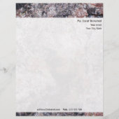 Personalisierte Felsen-Beschaffenheit mit Briefbogen (Vorderseite)