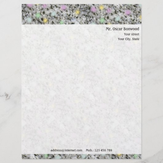 Personalisierte Felsen-Pastelle mit Briefbogen (Vorderseite)