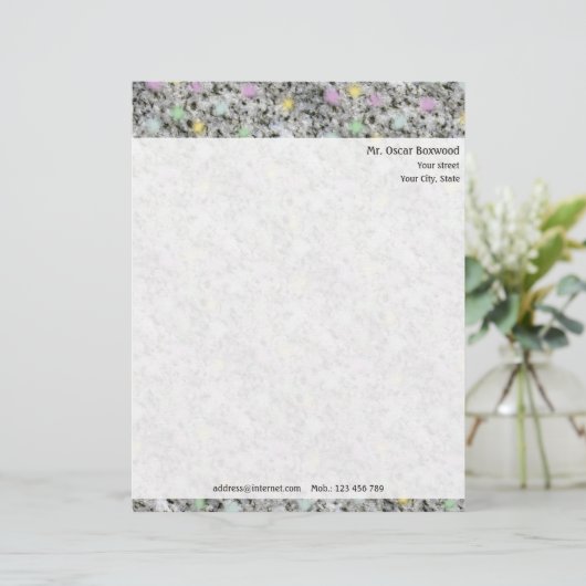 Personalisierte Felsen-Pastelle mit Briefbogen (Stehend Vorderseite)