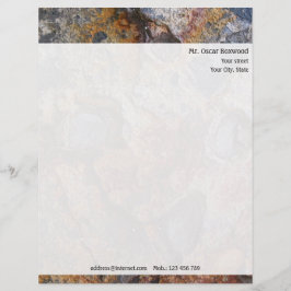 Personalisierte Felsen-Struktur mit Briefkopf