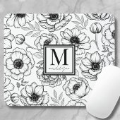 Personalisierte Feminine-Monogramm Mousepad
