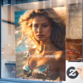 Personalisierte Fensterklammer Fensteraufkleber (Café-Fenster)