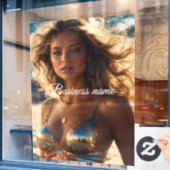 Personalisierte Fensterklammer Fensteraufkleber (Café-Fenster)