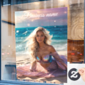 Personalisierte Fensterklammer Fensteraufkleber (Café-Fenster)