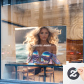 Personalisierte Fensterklammer Fensteraufkleber (Café-Fenster)