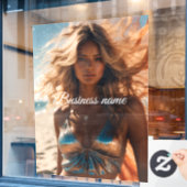 Personalisierte Fensterklammer Fensteraufkleber (Café-Fenster)