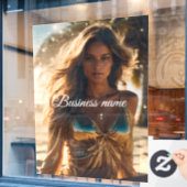 Personalisierte Fensterklammer Fensteraufkleber (Café-Fenster)