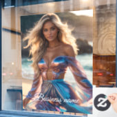 Personalisierte Fensterklammer Fensteraufkleber (Café-Fenster)