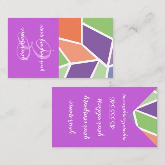 Personalisierte Fenstertöne Visitenkarte (Vorne/Hinten)