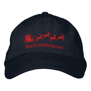 Personalisierte Ferien Santa Sleigh Reitstall Bestickte Kappe