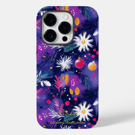 Personalisierte Feste Blume und Ornamente Case-Mate iPhone Hülle (Rückseite)