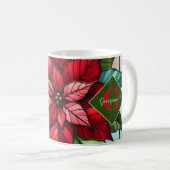 Personalisierte festgehaltene Gläser Poinsettia Kaffeetasse (VorderseiteRechts)