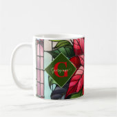 Personalisierte festgehaltene Gläser Poinsettia Kaffeetasse (Links)