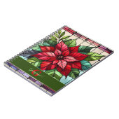 Personalisierte festgehaltene Gläser Poinsettia Notizblock (Linke Seite)