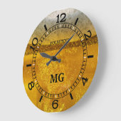 Personalisierte festliche Bier-Galaxie ein Große Wanduhr (Winkel)