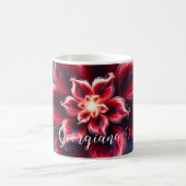 Personalisierte festliche Poinsettia Galaxie Kaffeetasse (Mittel)