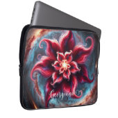 Personalisierte festliche Poinsettia Galaxie Laptopschutzhülle (Vorne Rechts)