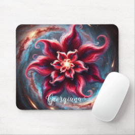 Personalisierte festliche Poinsettia Galaxie Mousepad