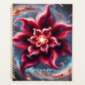 Personalisierte festliche Poinsettia Galaxie Planer (Vorderseite)