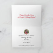 Personalisierte festliche Zuhause für den Holidays Dankeskarte (Innenseite)