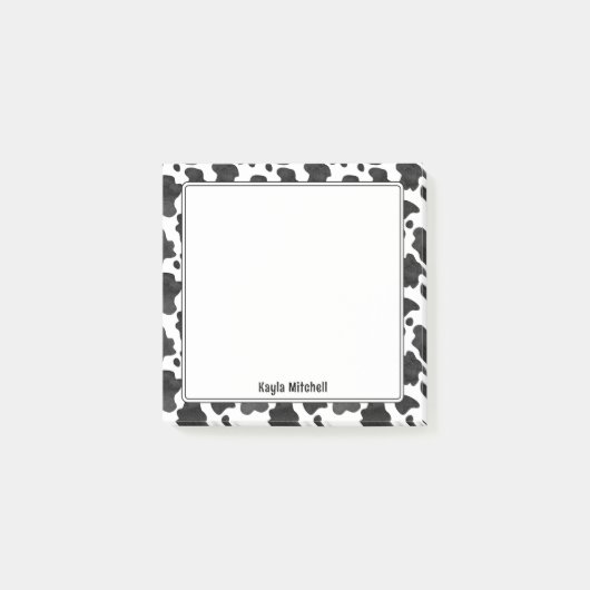 Personalisierte, fette Kuhdrucknotizen Post-it Klebezettel (Vorderseite)