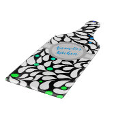 Personalisierte fette moderne Blume Blau aquamarin Schneidebrett (Ecke)