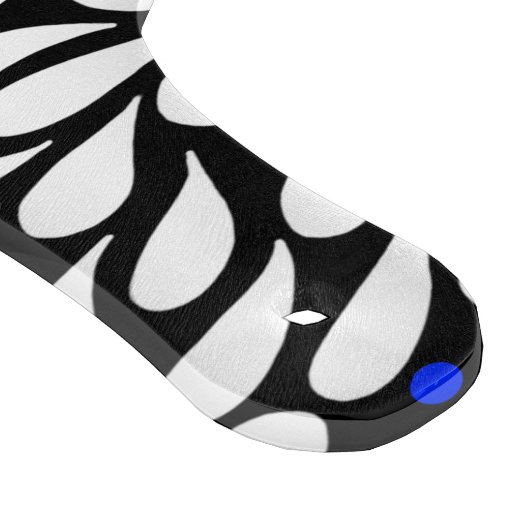 Personalisierte fette moderne Blume Blau aquamarin Schneidebrett (Ecke)