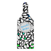 Personalisierte fette moderne Blume Blau aquamarin Schneidebrett (Vorderseite)