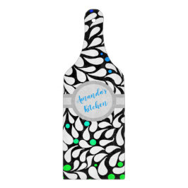 Personalisierte fette moderne Blume Blau aquamarin Schneidebrett