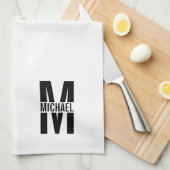 Personalisierte fette Monogramm und Name Handtuch (Viertel Falte)