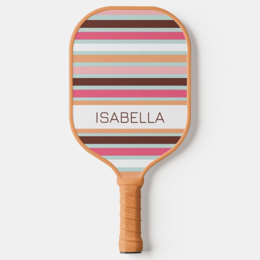 Personalisierte fette Streifen Pickleball Paddel Schläger (Vorderseite)