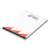 Personalisierte Feuer Flammen heißes Thema schreib Notizblock (Rotiert)