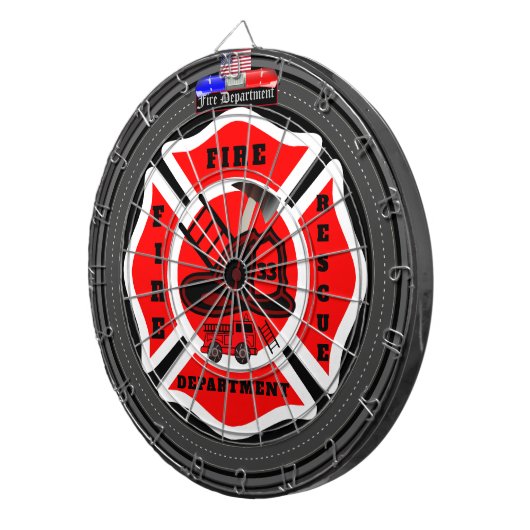 Personalisierte Feuerwehr Dartscheibe (Vorderseite rechts)