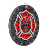 Personalisierte Feuerwehr Dartscheibe (Vorderseite Links)