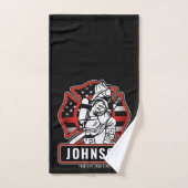 Personalisierte Feuerwehrfeuerfestungsflagge Badhandtuch Set (Handtuch)