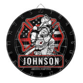 Personalisierte Feuerwehrfeuerfestungsflagge Dartscheibe (vorne)