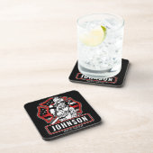 Personalisierte Feuerwehrfeuerfestungsflagge Getränkeuntersetzer (Rechte Seite)