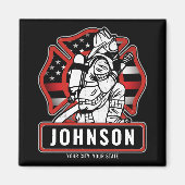 Personalisierte Feuerwehrfeuerfestungsflagge Magnet (Vorne)